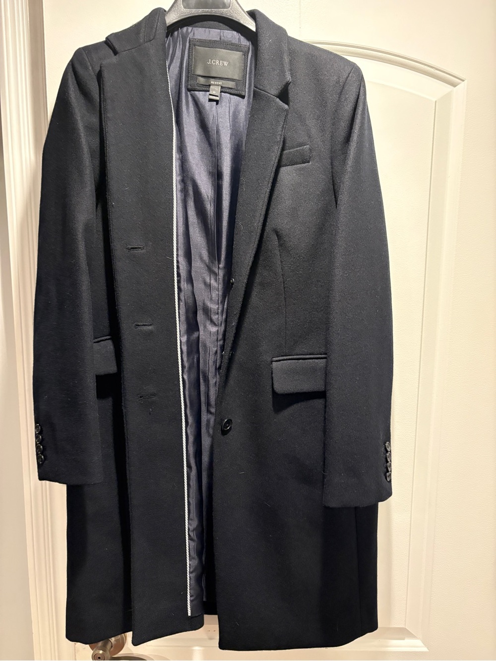 Like New J. Crew Regent Women’s Navy Wool Coat